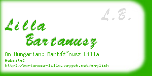 lilla bartanusz business card